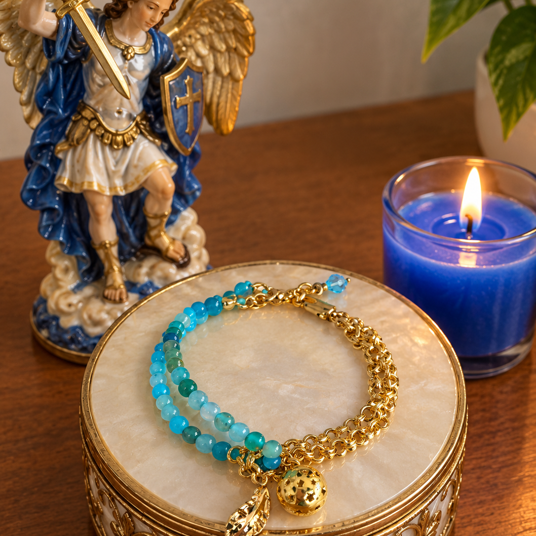 Pulsera Llamador Arcángel Miguel (Protección, Éxito y Abre Caminos 2027)
