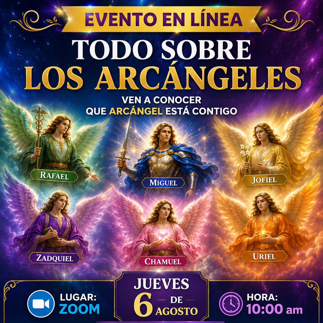 EVENTO EN LINEA: Todo sobre los Arcángeles (Qué Arcángel Está Contigo)