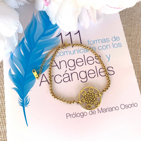 Pulsera Escudo del Arcángel Metatrón (Dorado)