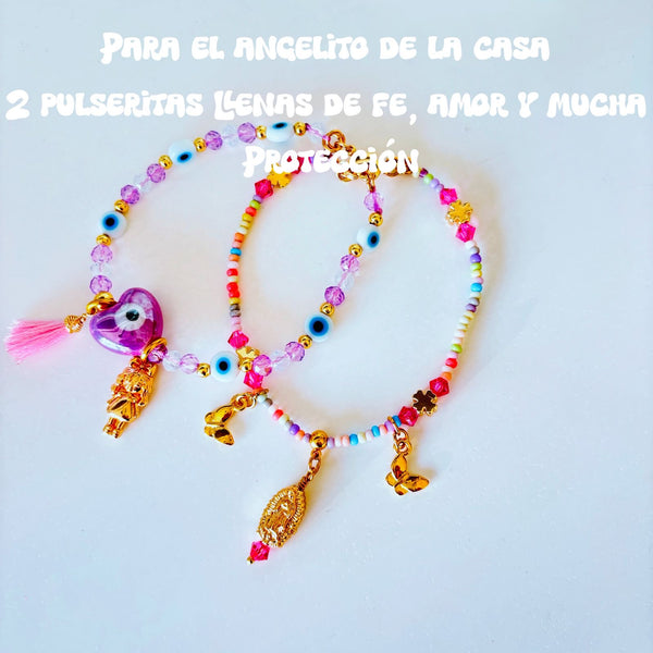 Kit: 2 Pulseras de Protección Para Niña