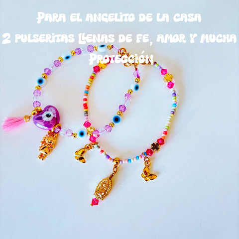 Kit: 2 Pulseras de Protección Para Niña